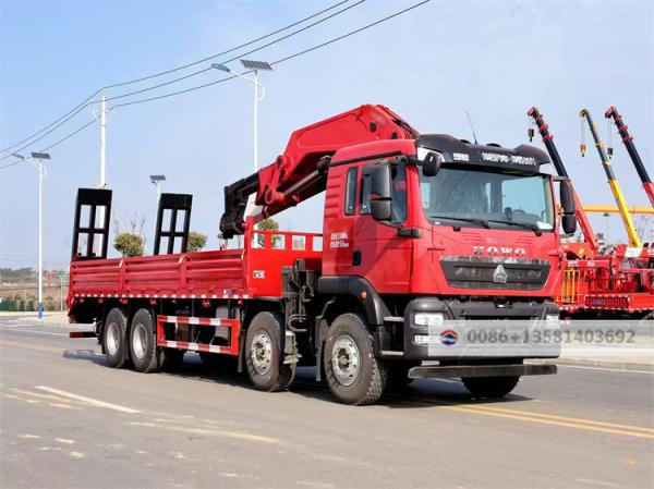 Famous Hot Sale Tipper Truck Howo 8x4 12 Wheels Crane Truck with 25 Tons