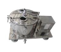 Rotação do centrifugador da cesta que seca a máquina da extração do óleo da biomassa do álcool etílico com planta