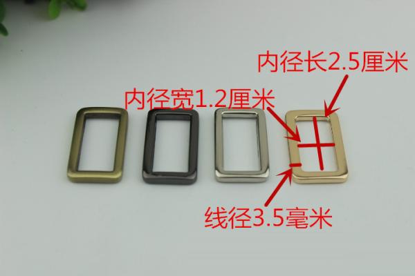 Wholesale Factory Made Thickness 3.5 MM Zinc Alloy Metal Square Buckle For Handbag