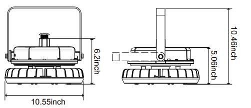 20-400W ATEX Explosion Proof LED High Impact Resistance Aluminum Housing Gas Station
