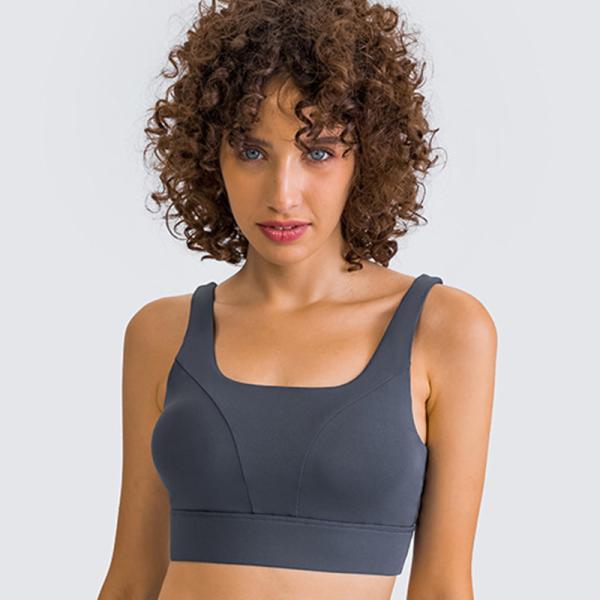 sexy levante o Gym Traceless de nylon do alto densidade do sutiã dos esportes das mulheres
