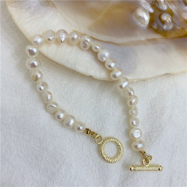 Popular Woman Beads New Fashion Baroque Pearl Necklace Choker 18k Gold for Woman