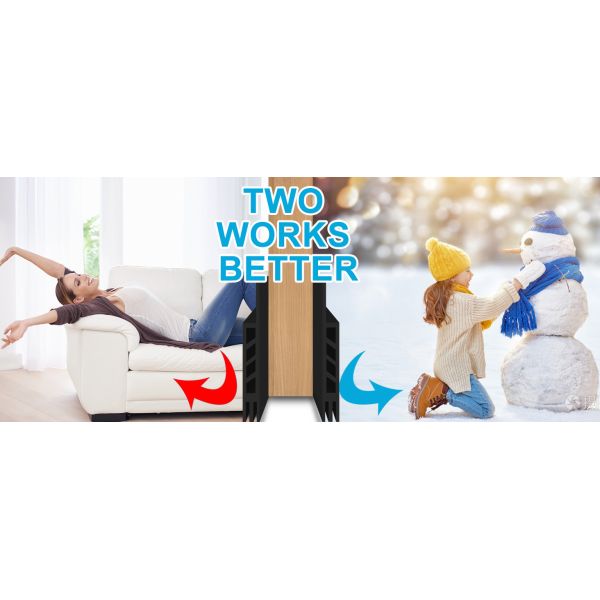Door Draft Stopper with Soundproof Weather Stripping Single Sided Adhesive Door Sweep and Blocker