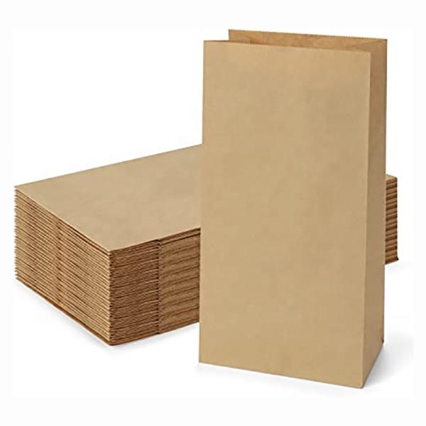 SOS Flat Customized Logo Fast Food Takeout Bag Kraft Paper Bag Sandwich Bread Packaging BAGS