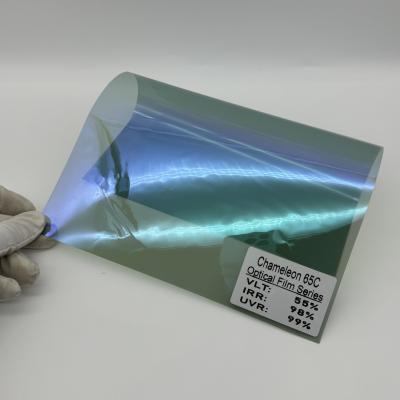 Anti Uv Chameleon Window Tint 65C Car Window Solar Film 55%VLT Color Shifting