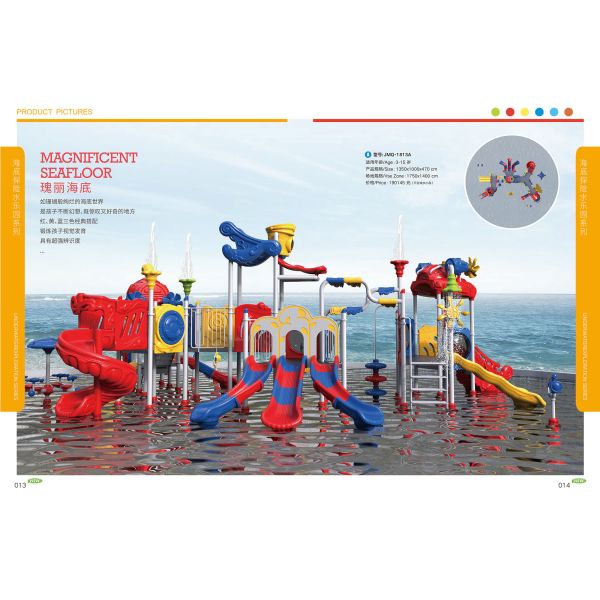 Custom Made Water Pool Slides For Kids Water Playground Eco Friendly