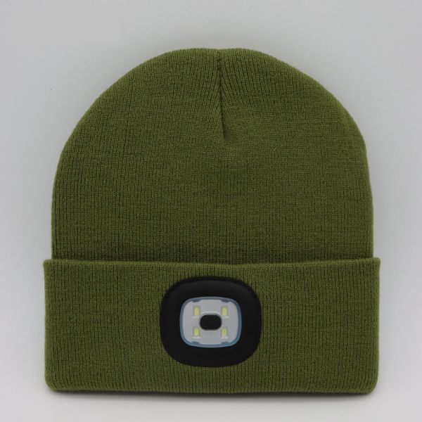 Factory Price LED Lighted Beanie Cap Hip Hop Men Knit Hat Winter Warm Hunting Camping Running Hat Gifts For Woman Man
