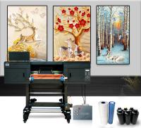 A1 60 cm Imprimante UV Dtf CMYK + Encrier à laque blanche en rouleau à rouleau