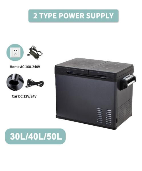 Portable Handle Fridge for Truck CFC Free 50L Large Capacity DC 12V 24V Car Freezer