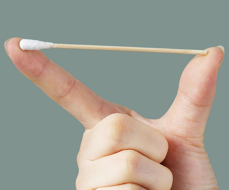 MS05 10cm Disposable cotton swab sterile cosmetic single head medical wooden stick cotton swab absorbent cotton swab