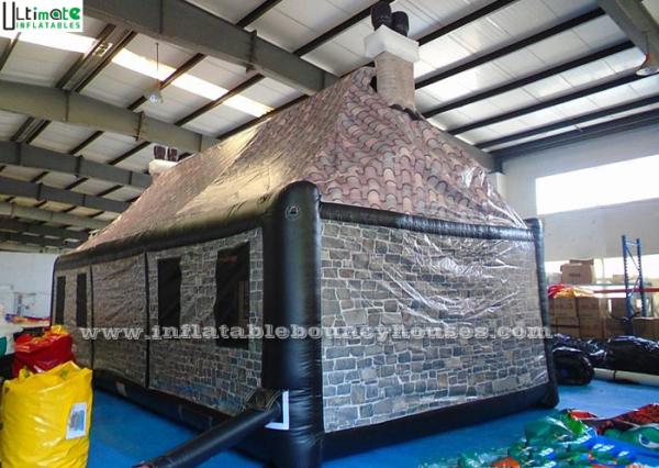 Durable Portable Air Inflatable Tents / Pub House Lead Free Pvc Tarpaulin