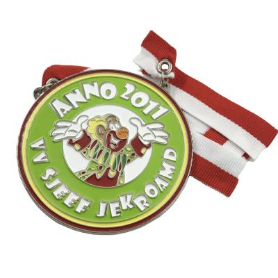 Circle Custom Metal Sports Medal Gymnastic Award Carnival With Ribbon