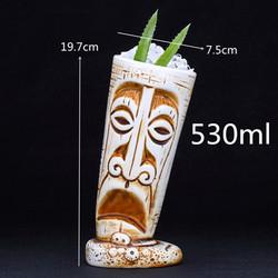 Creative Ceramic Tiki Mugs Hawaiian Cocktail Mug  Porcelain Beer Wine Mug Drinkware