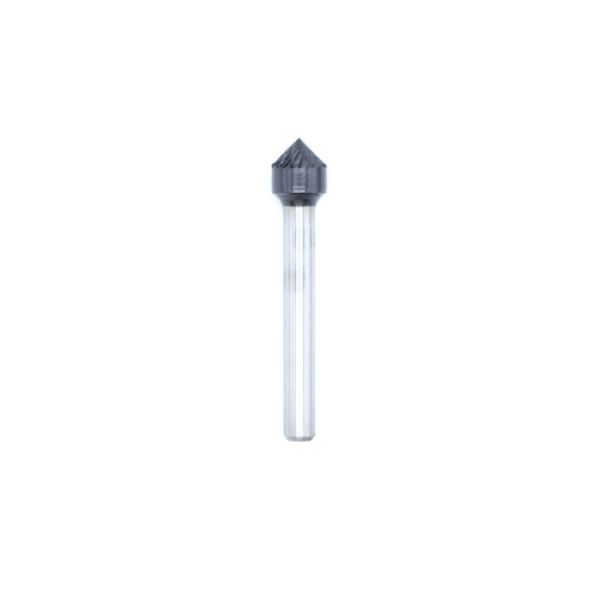 SK-5M AlTiN-Coated Double Cut 90° Countersink Burr for Vertical Countersinking and Chamfering
