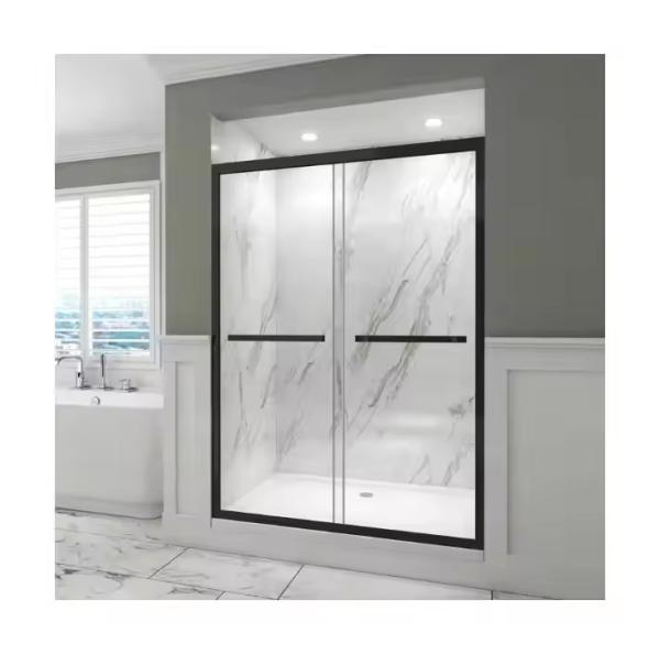 Bathroom Tempered Glass Shower Door Shower Partition With Slim Frame Style