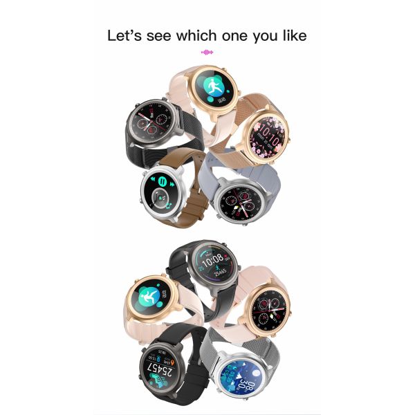 IP67 Round Face Smartwatches HD Display Metal Spo2 Monitor Smart Watch