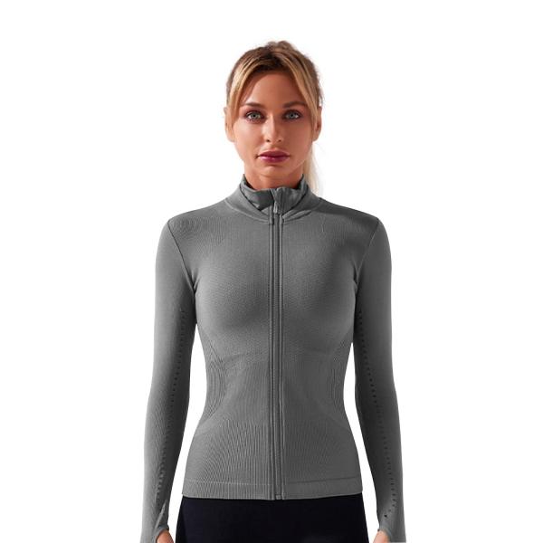 Front Zipper Women Yoga Jacket