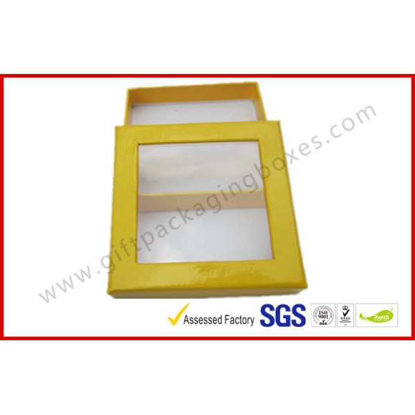Customized Chocolate Packaging Boxes / PVC Window Square Shape Box