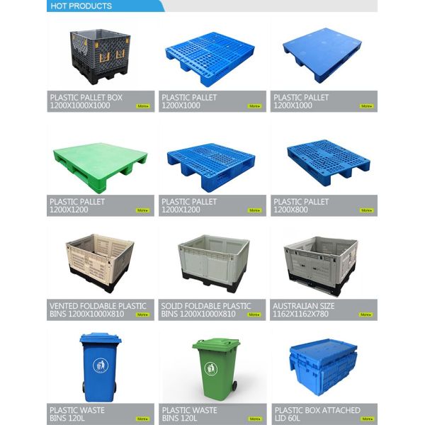 Single Faced HDPE HUADING 1250*1000mm Hygienic Plastic Pallet for Solid Top Rack