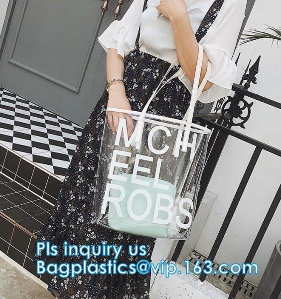 PVC bags clear lady cosmetic bag, transparent waterproof pvc cheap beach bags, Women's Casual Canvas Tote Bags Shoulder