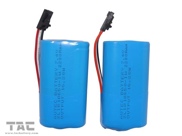 bateria LIR18650-2S 7.4V 2200mAh de Cylindrica do íon do lítio 7.4V para a lanterna elétrica
