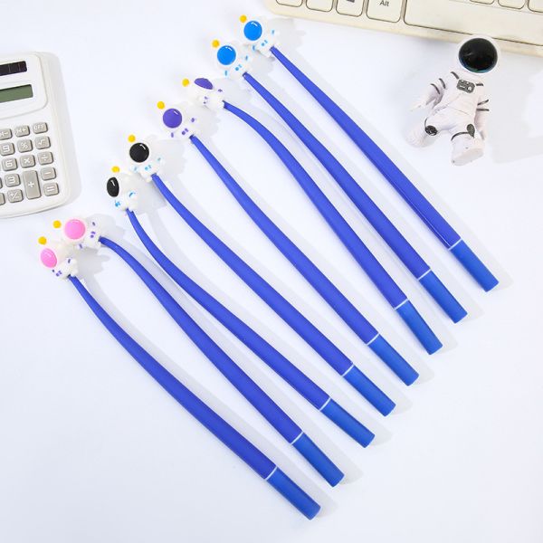 12PCS Cute Astronaut Shaking Gel Pens 0.5 Mm, Black Ink Gel Writing Pens For Office School Supplies Students Children Gift