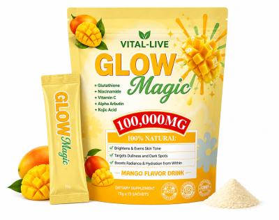 OEM Mango Beauty Powder Drink With Glutathione & Vitamin C For Skin Brightening And Collagen Support