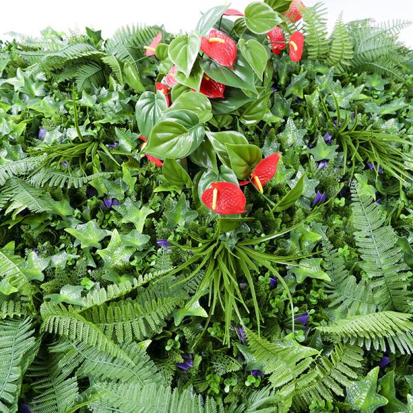 Dark Green Hedge Artificial Green Walls Vertical Bush Panel 45mm For Garden Decoration