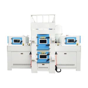 30kw Compressed Air Operated Double Sides Automatic Sand Blasting Machine With PLC Control