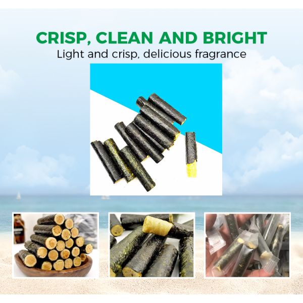 90G Per Box Instant Seafood Snack Shrimp Flavor Cod Flavor Meat Floss Flavor Crispy Seaweed Nori Roll Snack