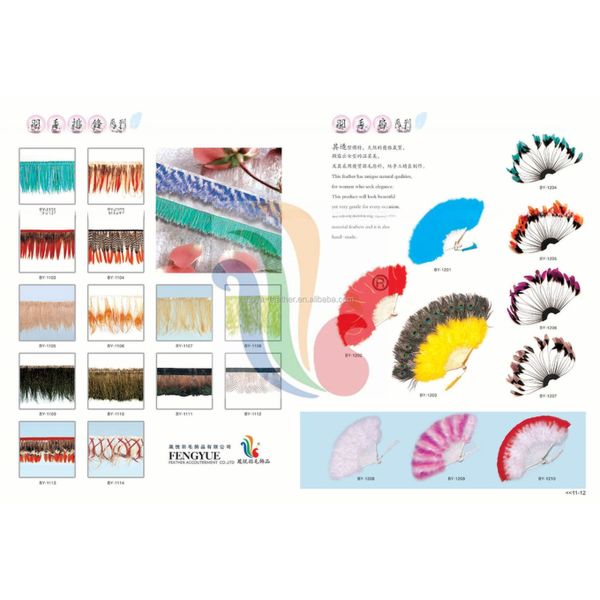 Two Tones Colour Ostrich Feather Fringe Trim With Satin Ribbon 1 Yard Length