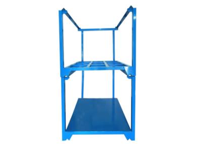 Warehouse Stackable Steel Nestainer Storage Racks Pallet With Sheet Base