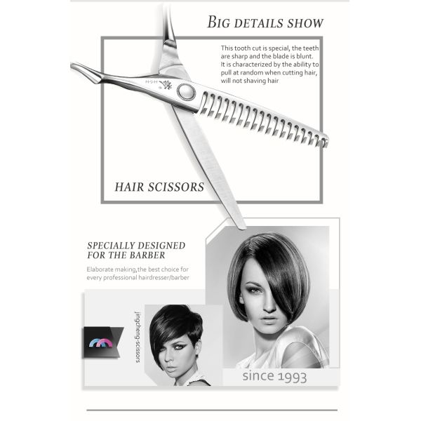 6.0 Inch Silver Professional Hair Thinning Shears High Smoothness Precise Cutting