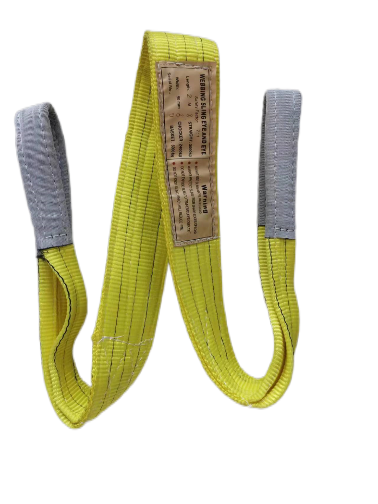 Durable Polyester Lifting Slings 6ton 8ton 10ton 12ton Soft Lifting Sling 7:1,6