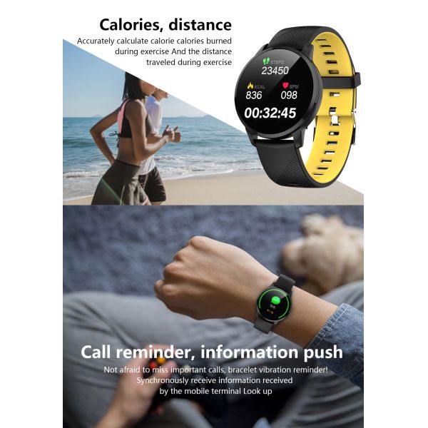 Вристбанд тарифа сердца ИП67 Рроунд умный