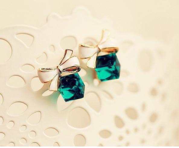 2018 Fashion Diamend Butterfly Shape Earrings Ear Drops Silver Exported Korea Fashion