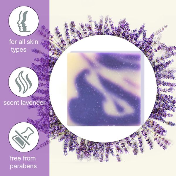 Herbal Organic Handmade Soap Lavender Scent Dry Skin Soap