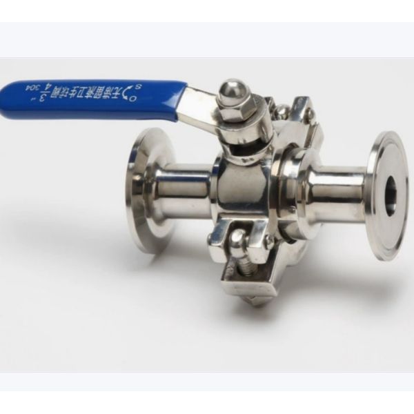 Latest Hot Sale 304/316 Stainless Steel Clamped Ball Valve Sanitary 3-Piece Tri-Clamp Hygienic Ball Valve