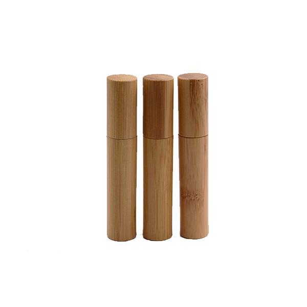 Custom Engraved Bamboo Roller Bottles 10ml Perfume & Essential Oil Roll On Stainless Steel Ball & Engravable Surface