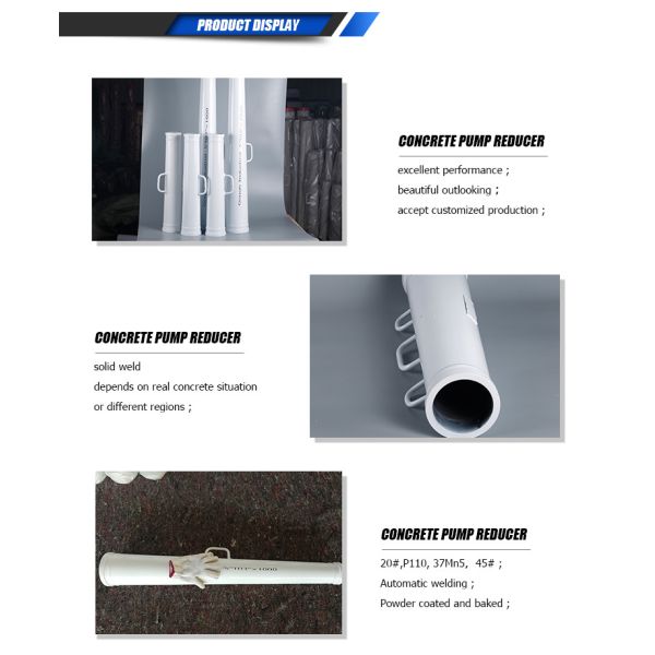 tuyau DN175-150 DN150-125 de réducteur de pompe concrète de l'épaisseur 10mm