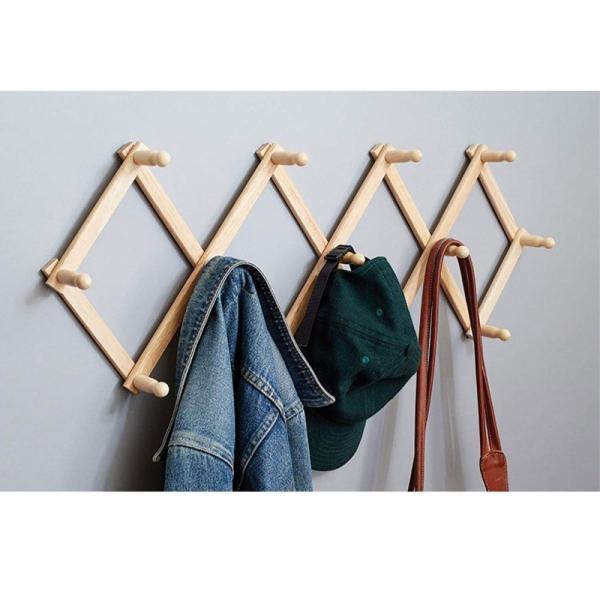 Gancho de casaco natural de bambu sólido para toalhas penduradas Vestes e casacos 86.68x17x5cm
