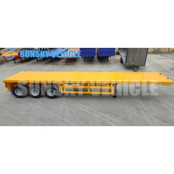 FLAT DECK TRAILER 20ft Flatbed Trailer 3 Axle Flatbed Trailer For Sale