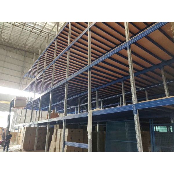 2 Floors Storage Mezzanine Platforms ODM Steel Frame Mezzanine Floor For Shop
