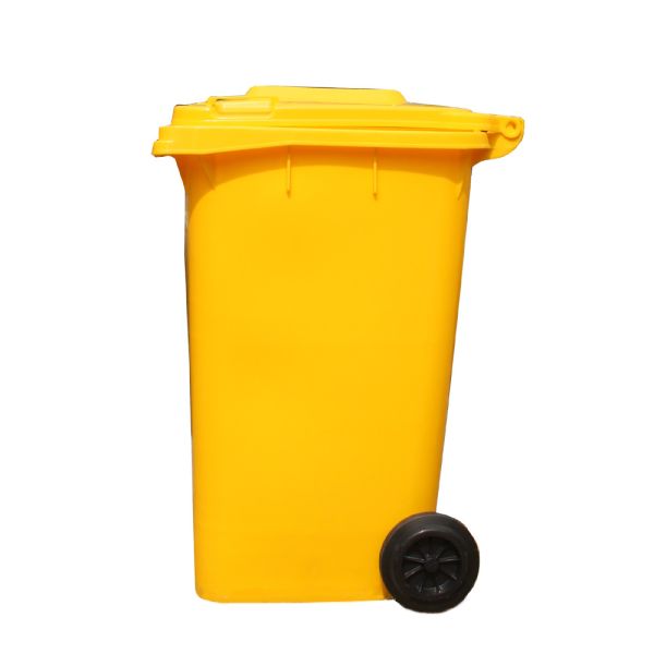 Plastic dustbin 120 litre waste bin garbage hospital waste bin with wheel