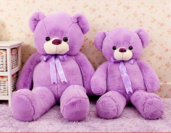 Fashion Purple Large Teddy Bear Jumbo Stuffed Animal Toys Big Size