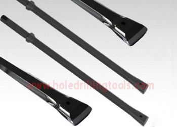 Hard Rock Drill Rods Tungsten Carbide Chisel Head Integral Drill Steel