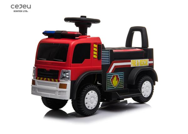 Impulso do resto do pé ao longo do passeio vermelho do carro de bombeiros do caminhão 6.3KG sobre com dossel