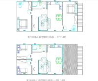 Casa pré-fabricada para quartos de jardim e casa de cabine Tailândia Casa de contêiner portátil com isolamento de poços