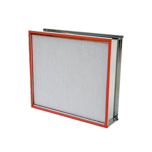 Mini Pleat Air Filter Equipment 24*24*12cm Fiberglass Media With Hood