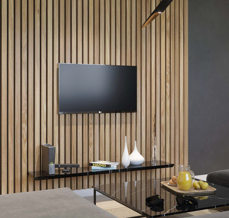 Modern Acoustic Wall Panels Solid Wood Acoustic Foam Acoustic Slat Wood Wall